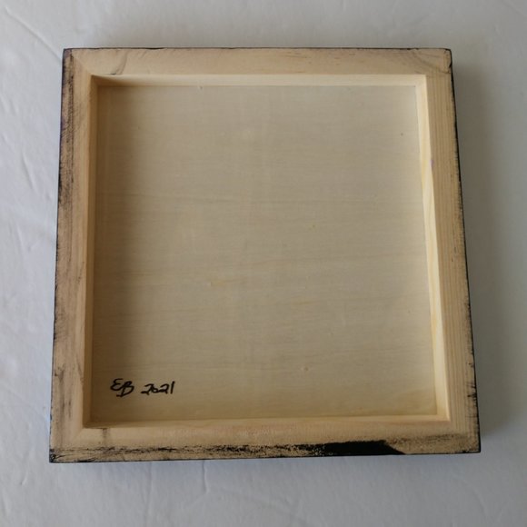 Handmade Painting Of A Rooster On 8x8 Wooden Square Canvas Hand Painted Chicken - Picture 3 of 16